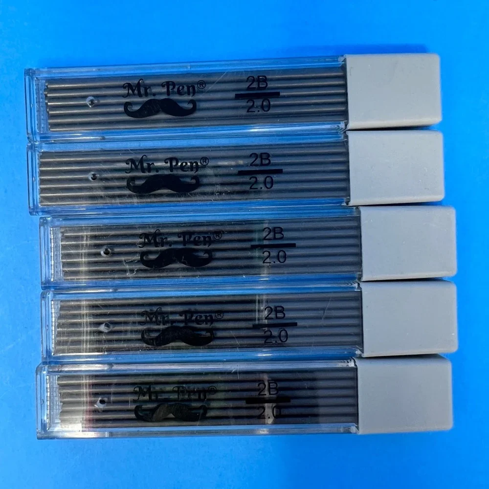 Mr Pen Mechanical Pencil Lead Refills 2.0mm 2B 5 Packs Drawing Writing‎ Tool